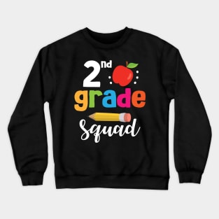 2nd Grade Squad Student Senior Teacher Happy Back To School Crewneck Sweatshirt